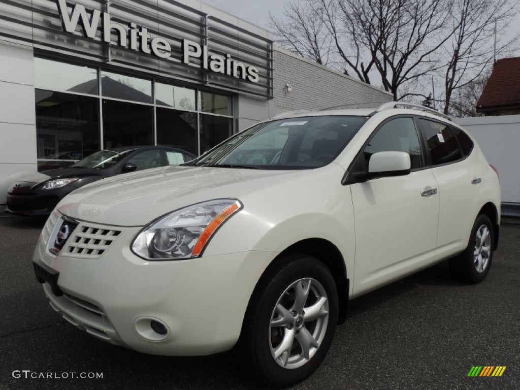 2010 Rogue SL AWD - Phantom White / Black photo #1