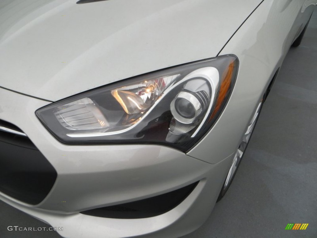 2013 Genesis Coupe 2.0T Premium - Platinum Metallic / Gray Leather/Gray Cloth photo #9