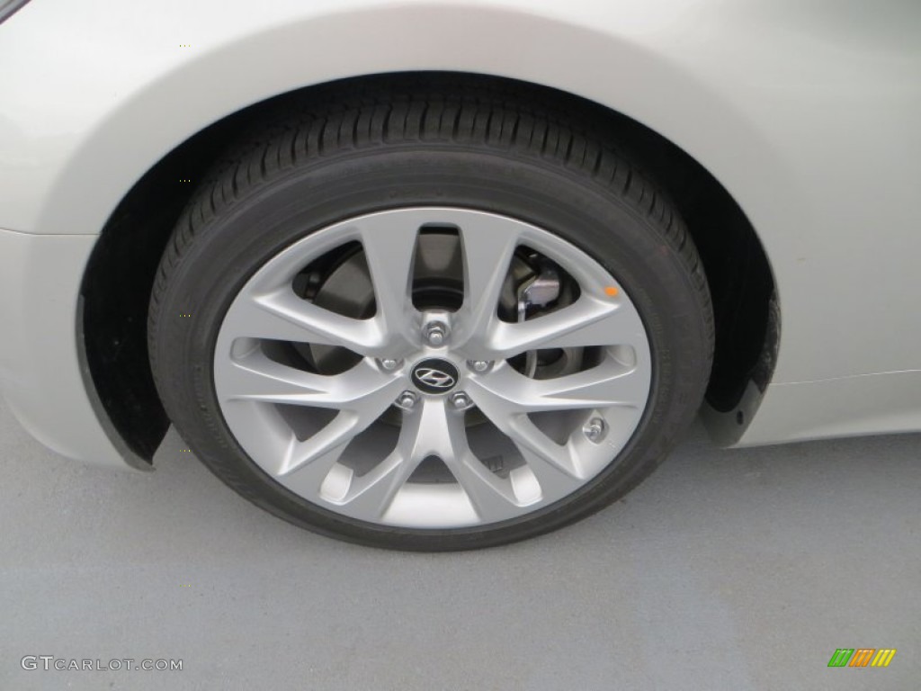 2013 Genesis Coupe 2.0T Premium - Platinum Metallic / Gray Leather/Gray Cloth photo #11