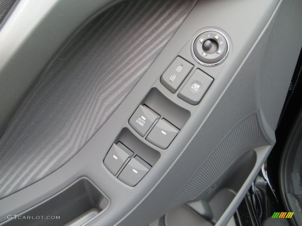 2013 Elantra GLS - Midnight Black / Gray photo #22