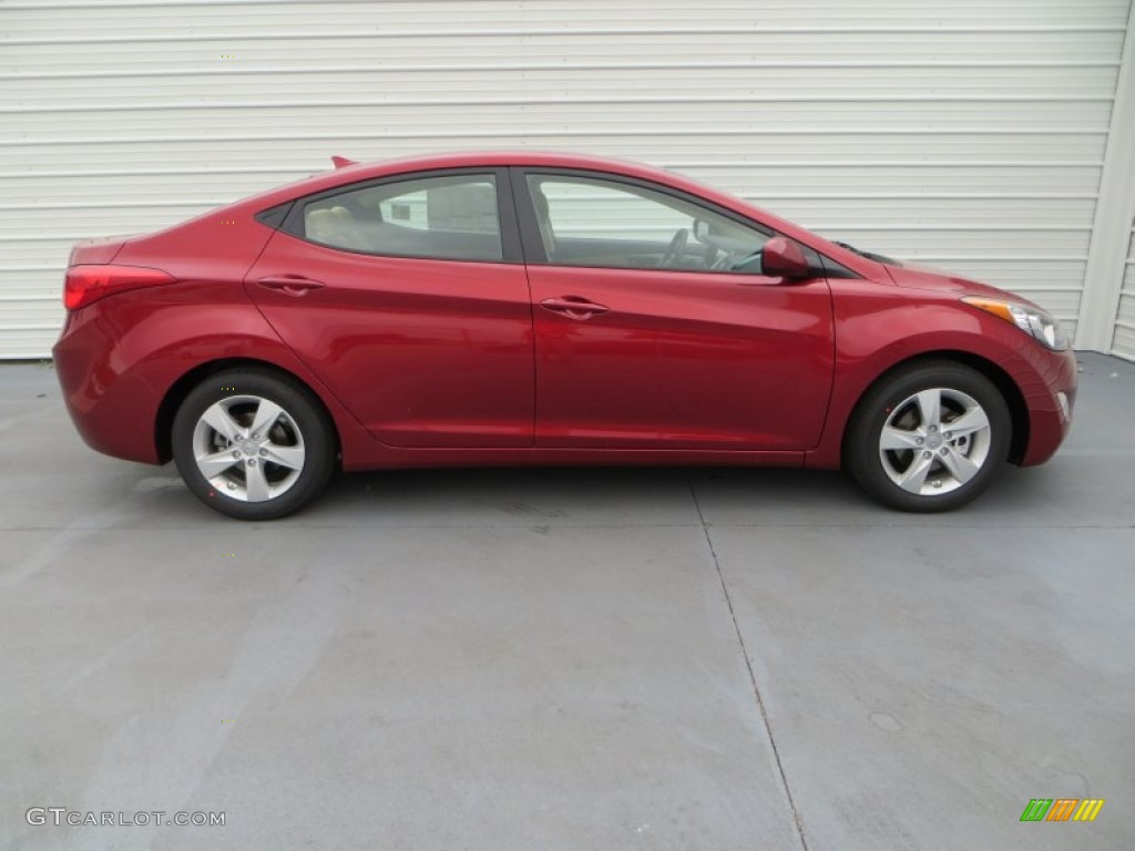 2013 Elantra GLS - Sparkling Ruby / Beige photo #2