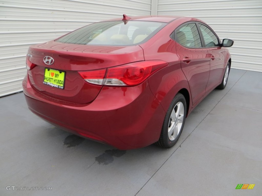 2013 Elantra GLS - Sparkling Ruby / Beige photo #3