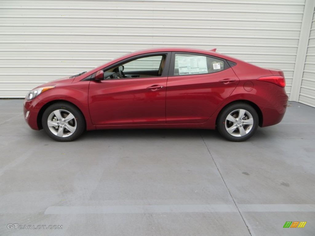 2013 Elantra GLS - Sparkling Ruby / Beige photo #5