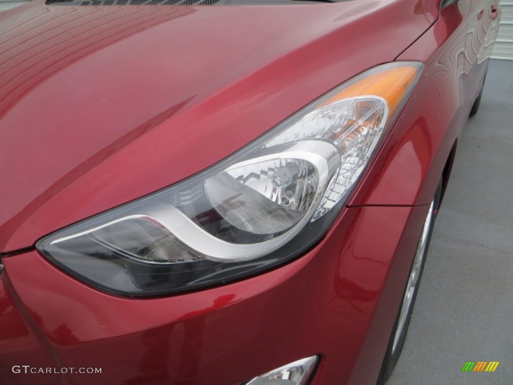 2013 Elantra GLS - Sparkling Ruby / Beige photo #8