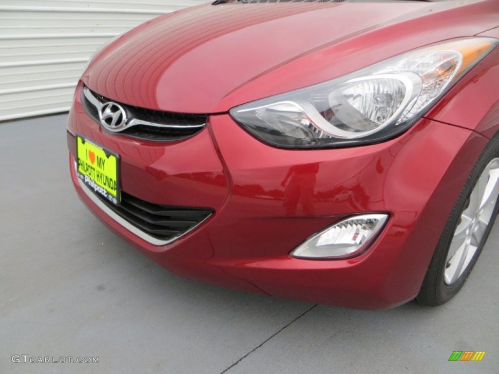2013 Elantra GLS - Sparkling Ruby / Beige photo #9