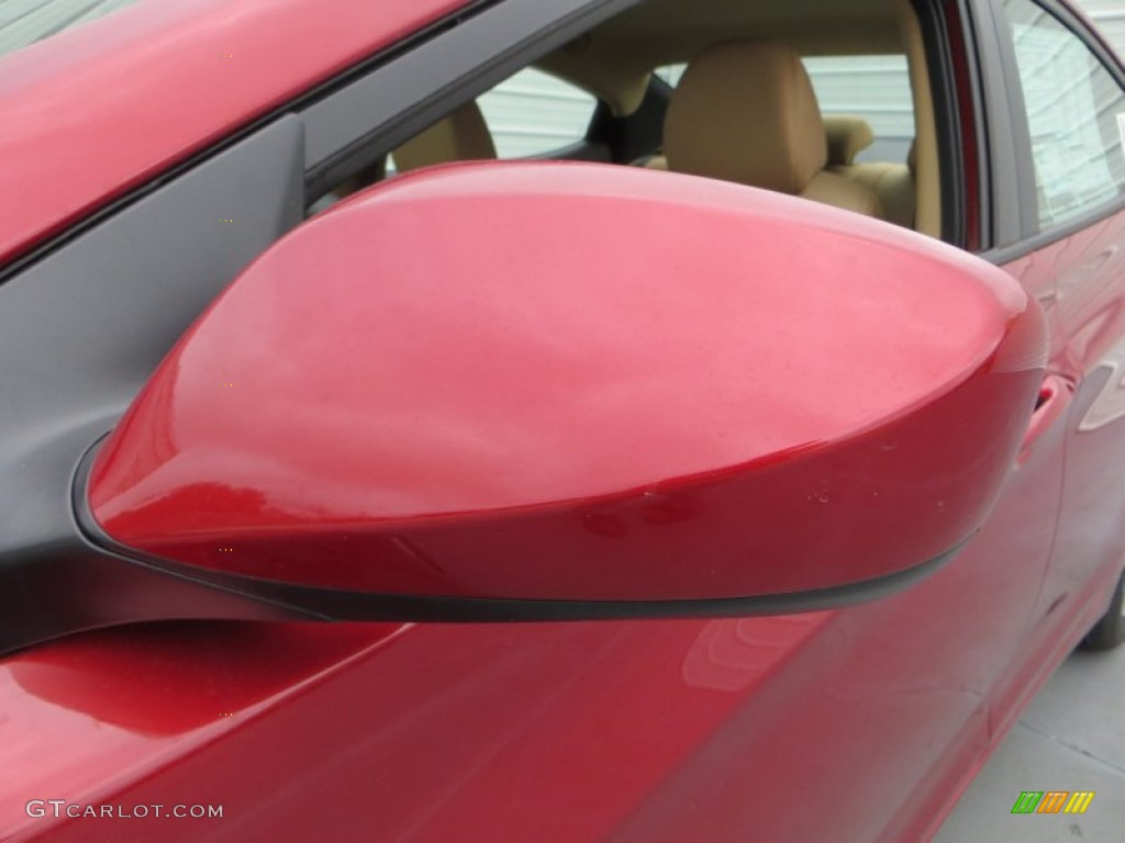 2013 Elantra GLS - Sparkling Ruby / Beige photo #11