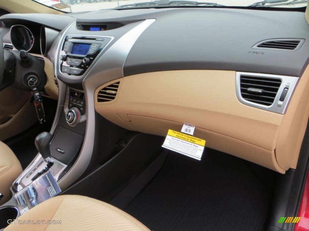 2013 Elantra GLS - Sparkling Ruby / Beige photo #16