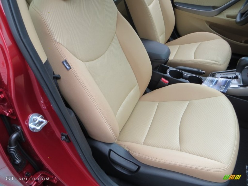 2013 Elantra GLS - Sparkling Ruby / Beige photo #17