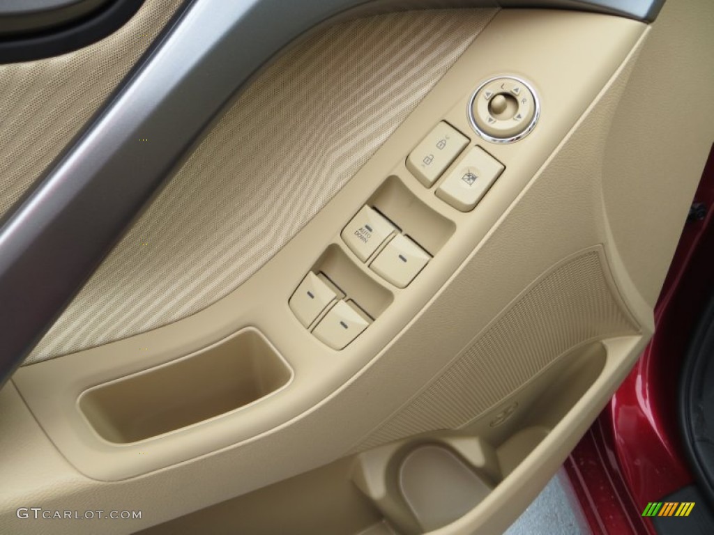 2013 Elantra GLS - Sparkling Ruby / Beige photo #22
