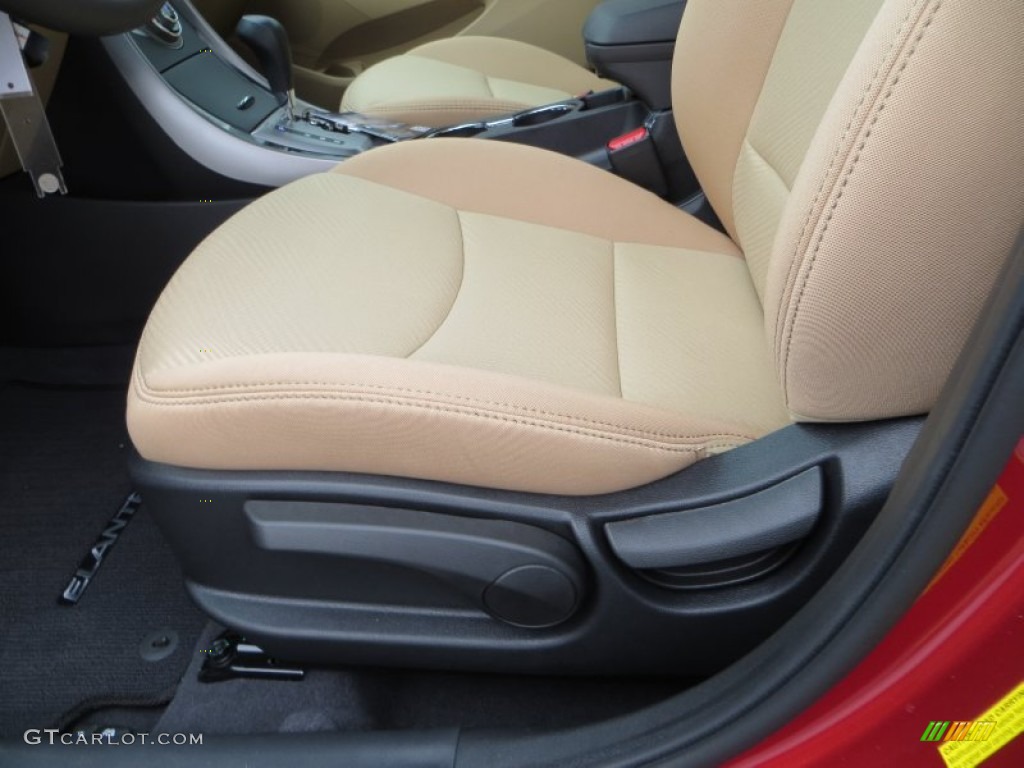 2013 Elantra GLS - Sparkling Ruby / Beige photo #24