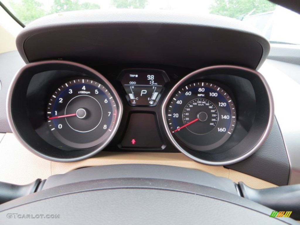 2013 Elantra GLS - Sparkling Ruby / Beige photo #31