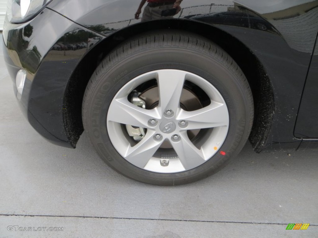 2013 Elantra GLS - Midnight Black / Gray photo #10