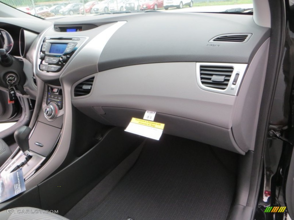 2013 Elantra GLS - Midnight Black / Gray photo #15