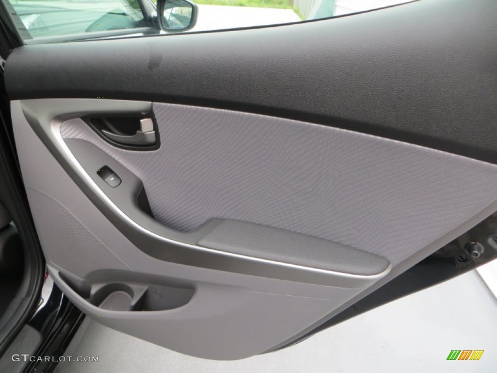 2013 Elantra GLS - Midnight Black / Gray photo #17