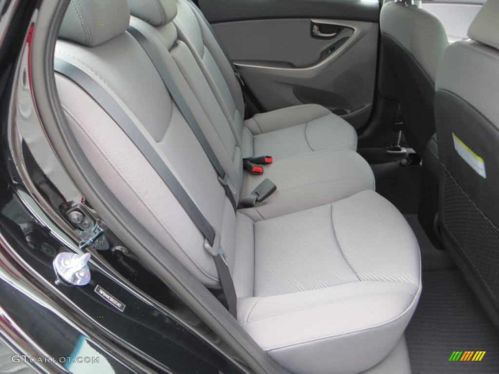 2013 Elantra GLS - Midnight Black / Gray photo #18