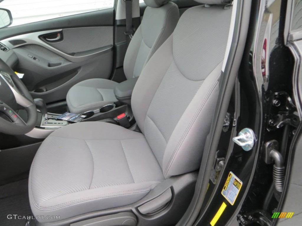 2013 Elantra GLS - Midnight Black / Gray photo #22