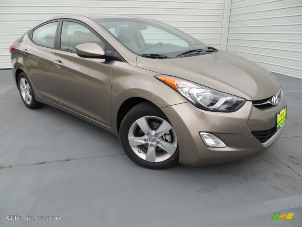 2013 Elantra GLS - Desert Bronze / Beige photo #2