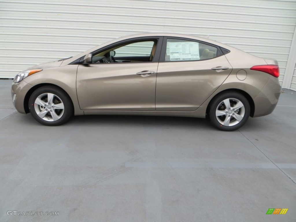 2013 Elantra GLS - Desert Bronze / Beige photo #6