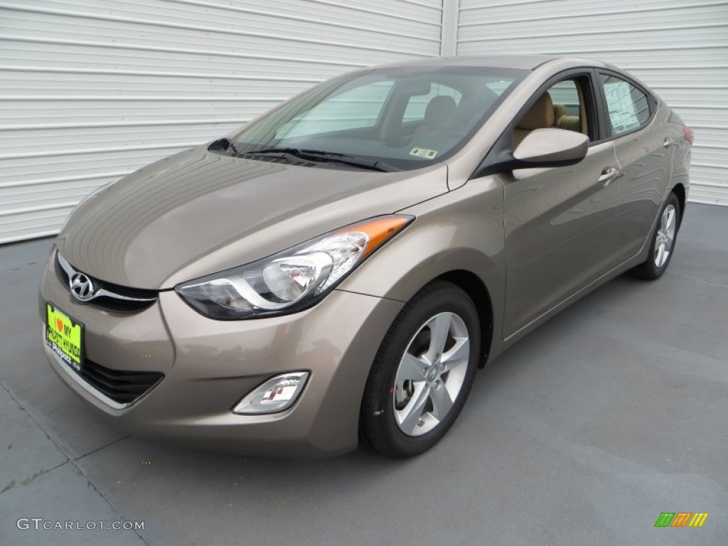 2013 Elantra GLS - Desert Bronze / Beige photo #7