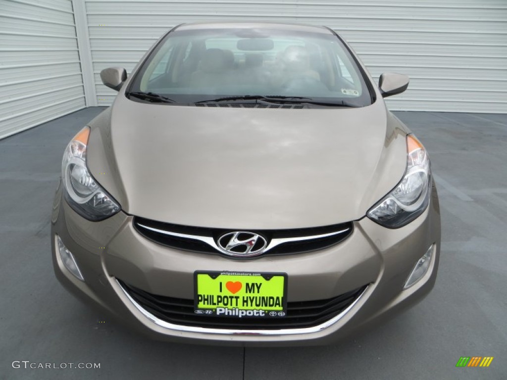 2013 Elantra GLS - Desert Bronze / Beige photo #8