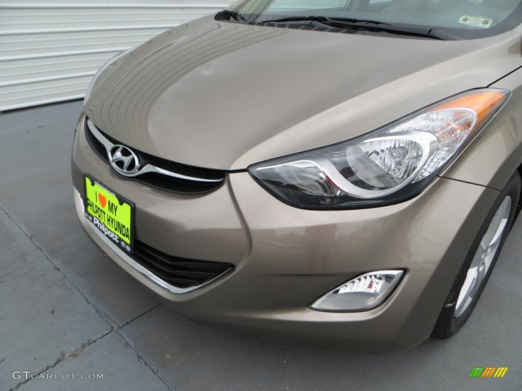 2013 Elantra GLS - Desert Bronze / Beige photo #10