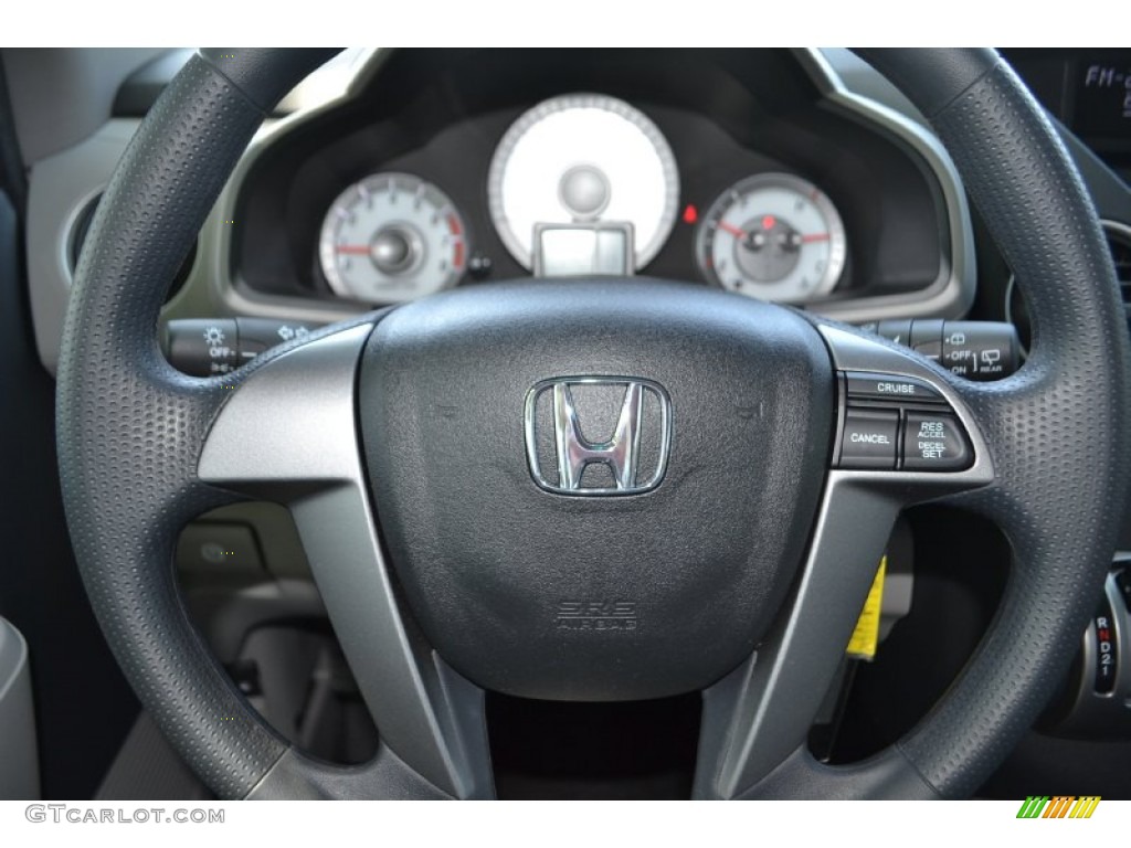 2012 Honda Pilot LX Gray Steering Wheel Photo #79842763