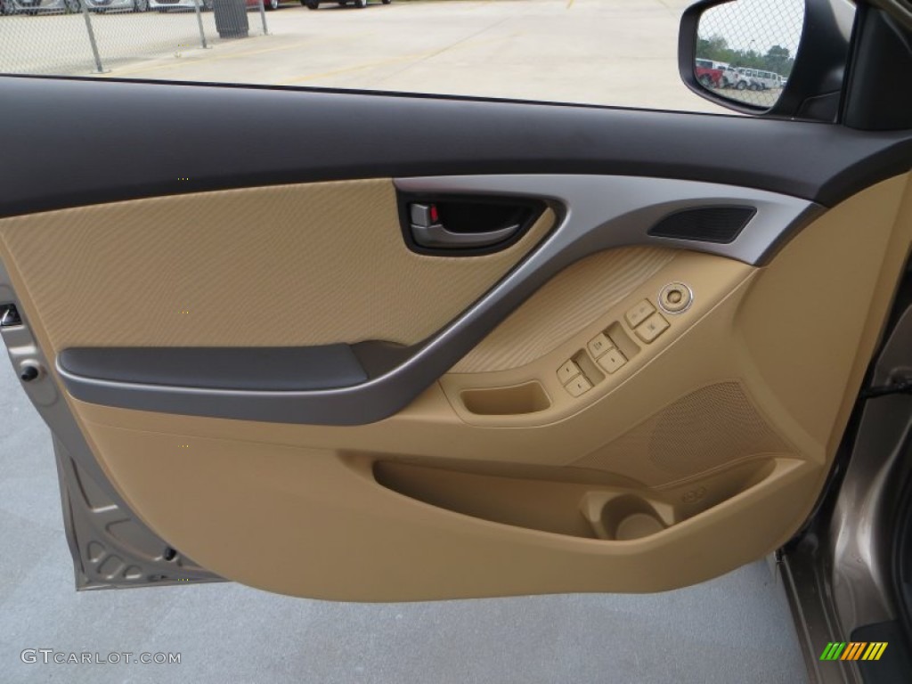 2013 Elantra GLS - Desert Bronze / Beige photo #20
