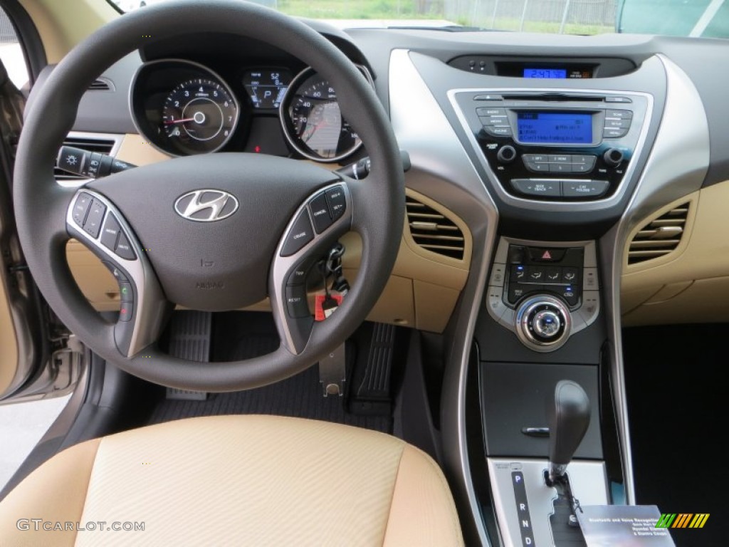 2013 Elantra GLS - Desert Bronze / Beige photo #25