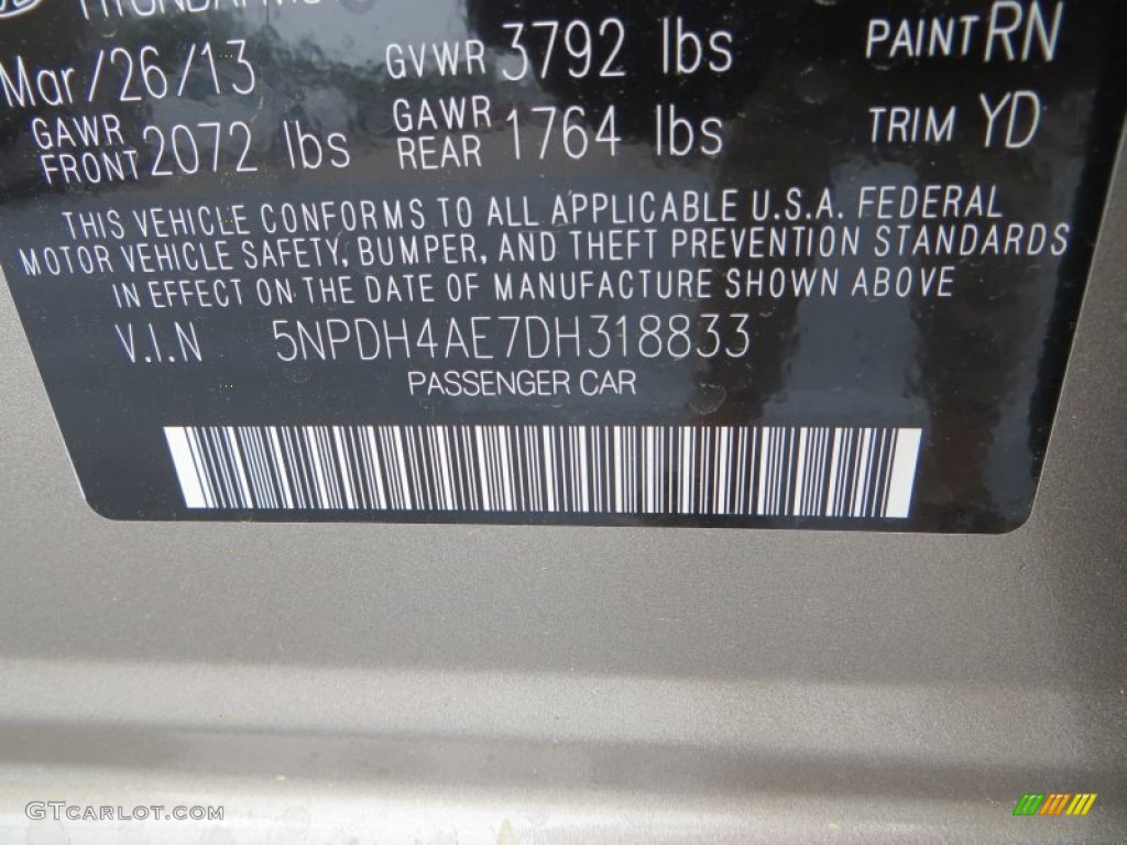 2013 Elantra GLS - Desert Bronze / Beige photo #32