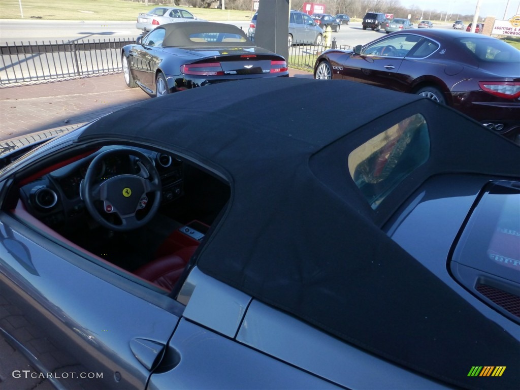 2006 F430 Spider F1 - Grigio Silverstone (Dark Grey Metallic) / Rosso (Red) photo #12