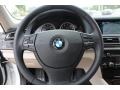 Oyster/Black 2011 BMW 7 Series 740Li Sedan Steering Wheel
