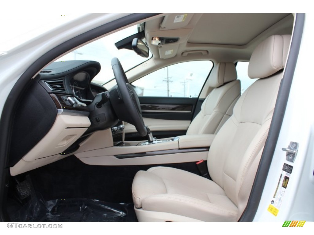 Oyster/Black Interior 2011 BMW 7 Series 740Li Sedan Photo #79845494