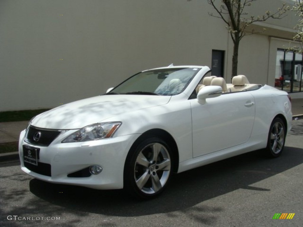 2010 IS 250C Convertible - Starfire White Pearl / Alabaster photo #1