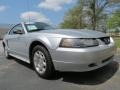 Silver Metallic 2001 Ford Mustang V6 Coupe Exterior