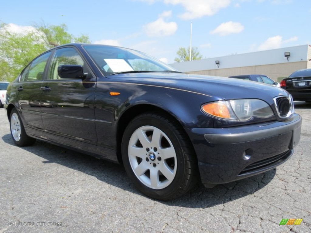 2002 3 Series 325i Sedan - Orient Blue Metallic / Sand photo #4