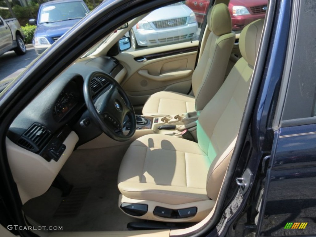 2002 3 Series 325i Sedan - Orient Blue Metallic / Sand photo #6