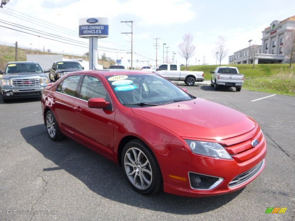 2010 Fusion SE - Red Candy Metallic / Charcoal Black photo #1