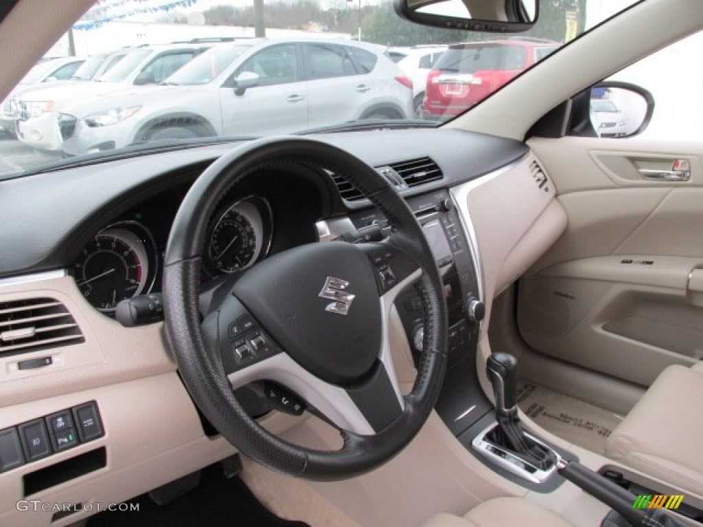 2012 Kizashi Sport SLS AWD - White Water Pearl / Beige photo #11