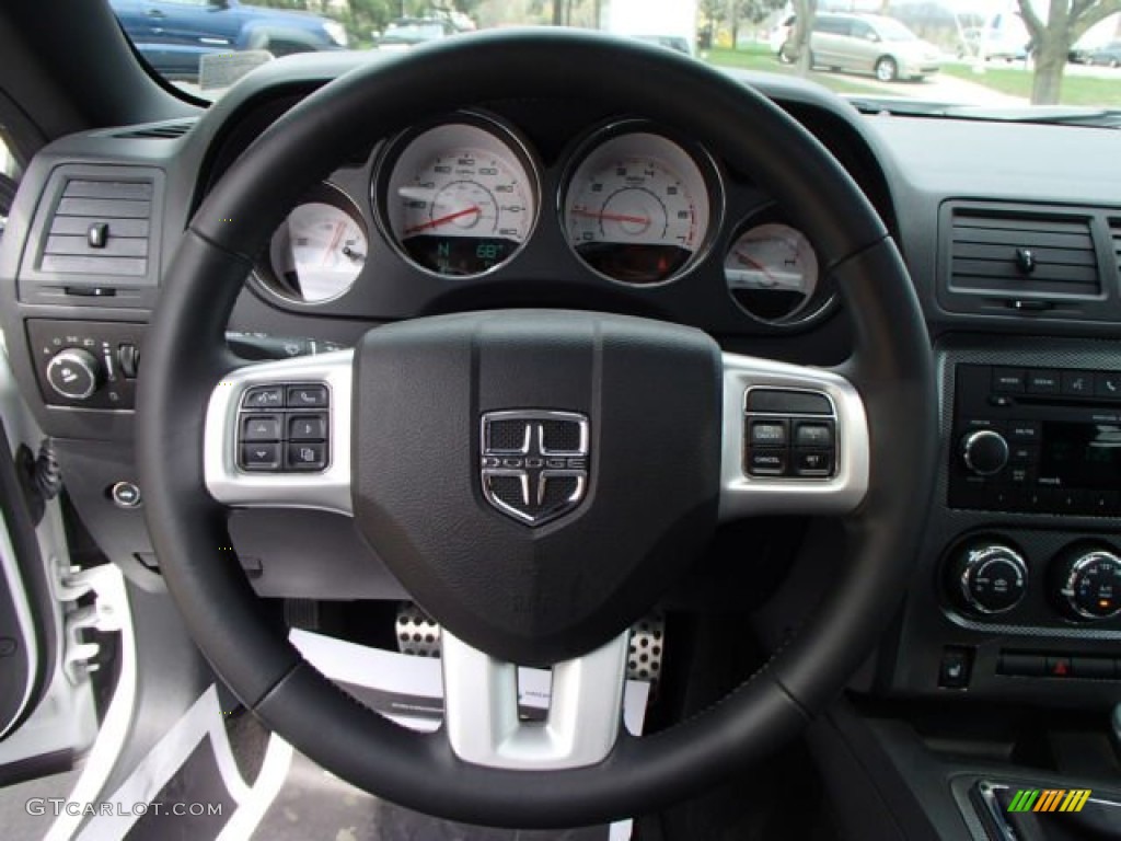 2011 Dodge Challenger R/T Classic Dark Slate Gray Steering Wheel Photo #79850211
