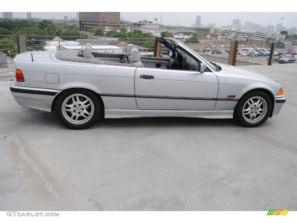 1996 3 Series 328i Convertible - Arctic Silver Metallic / Gray photo #9