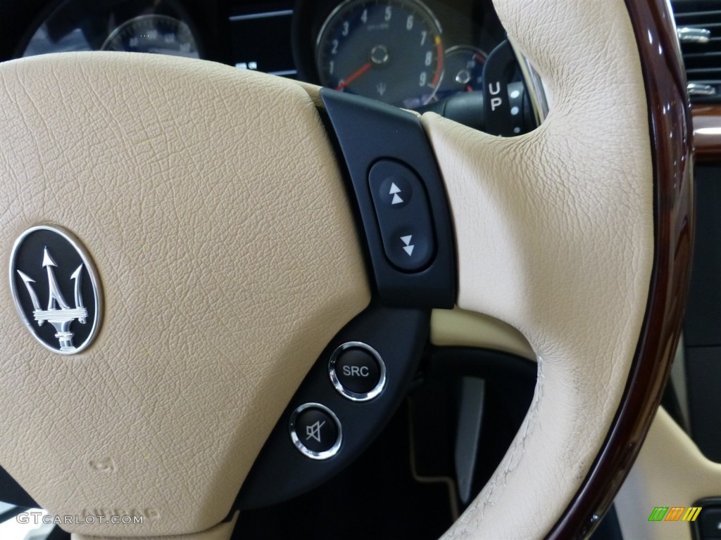 2013 Maserati GranTurismo Convertible GranCabrio Sabbia Steering Wheel Photo #79852348