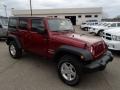 2013 Deep Cherry Red Crystal Pearl Jeep Wrangler Unlimited Sport S 4x4  photo #4