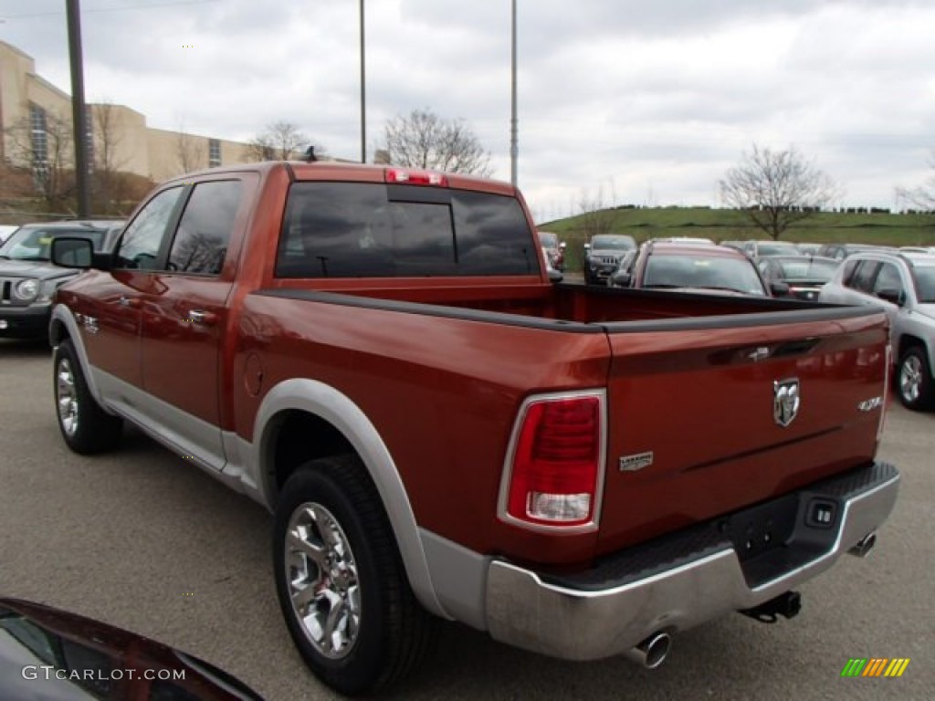 2013 1500 Laramie Crew Cab 4x4 - Copperhead Pearl / Black photo #8