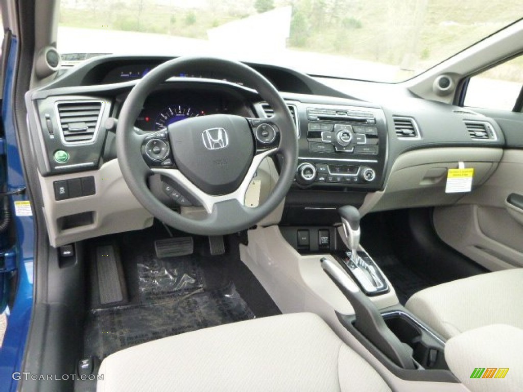 2013 Honda Civic EX Sedan Gray Dashboard Photo #79853996