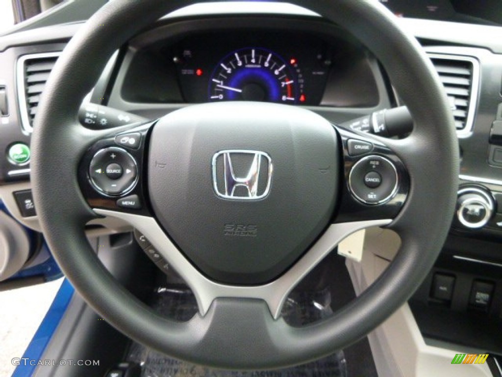 2013 Honda Civic EX Sedan Gray Steering Wheel Photo #79854069