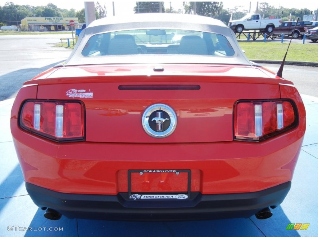 2012 Mustang V6 Premium Convertible - Race Red / Stone photo #4