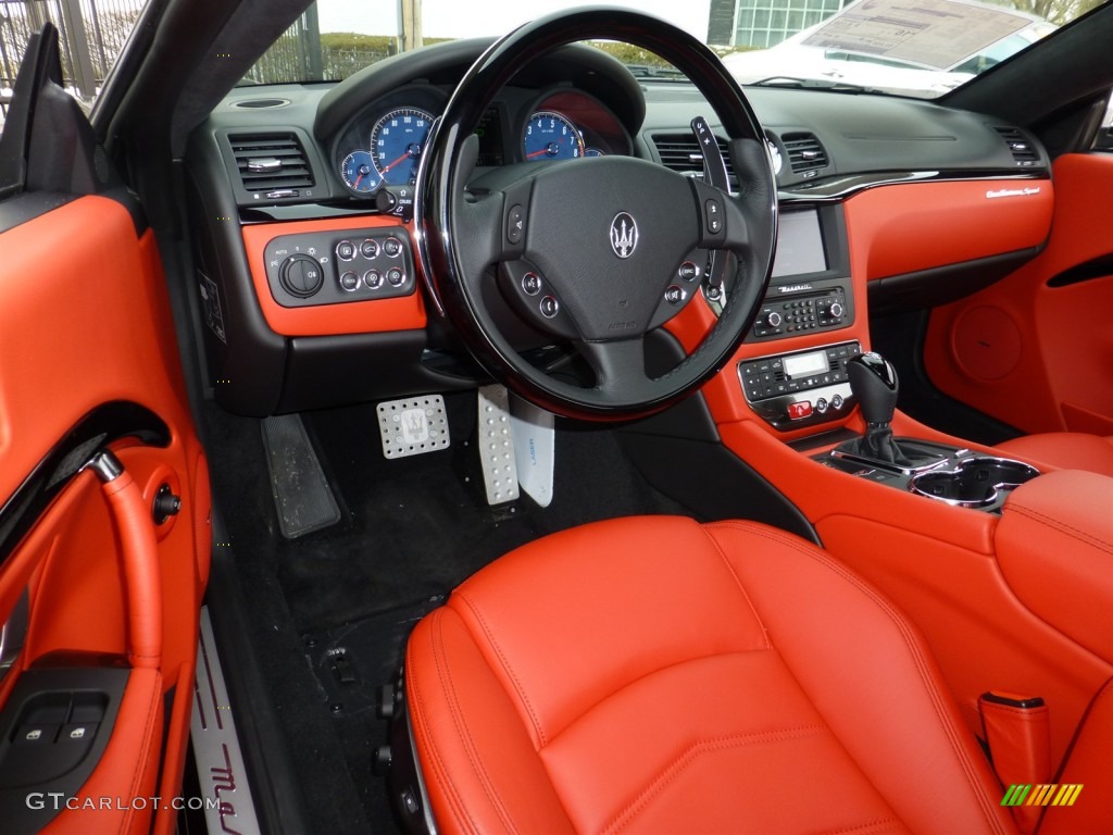 Rosso Corallo Interior 2013 Maserati GranTurismo Sport Coupe Photo #79855951