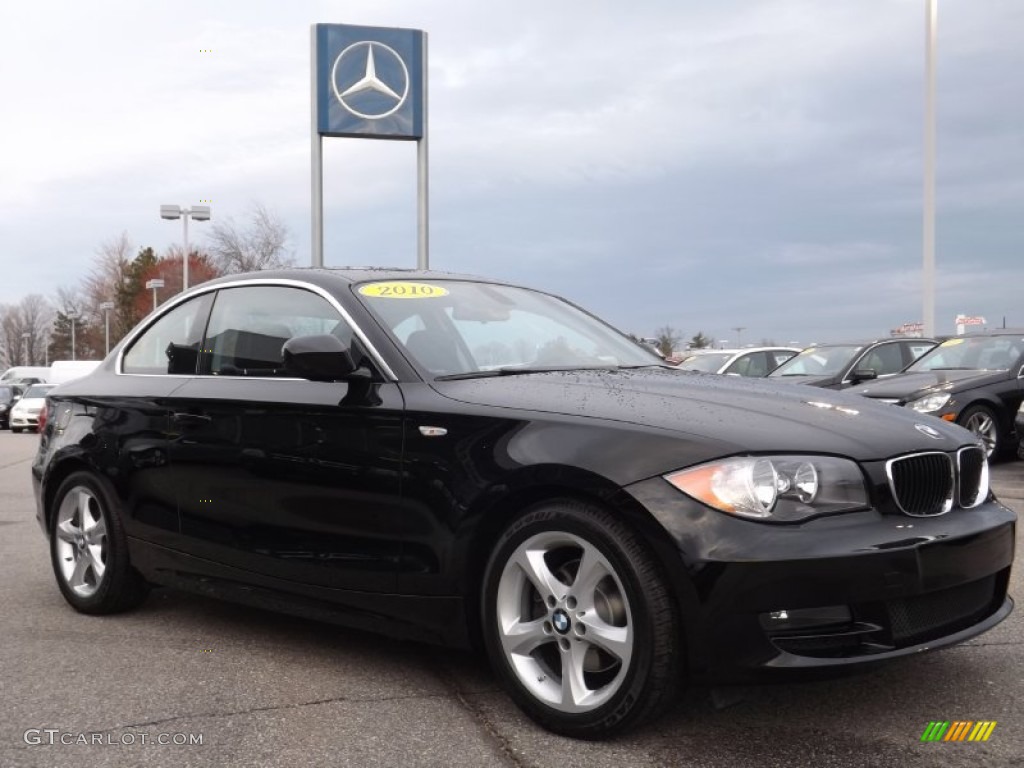 2010 1 Series 128i Coupe - Jet Black / Black photo #3