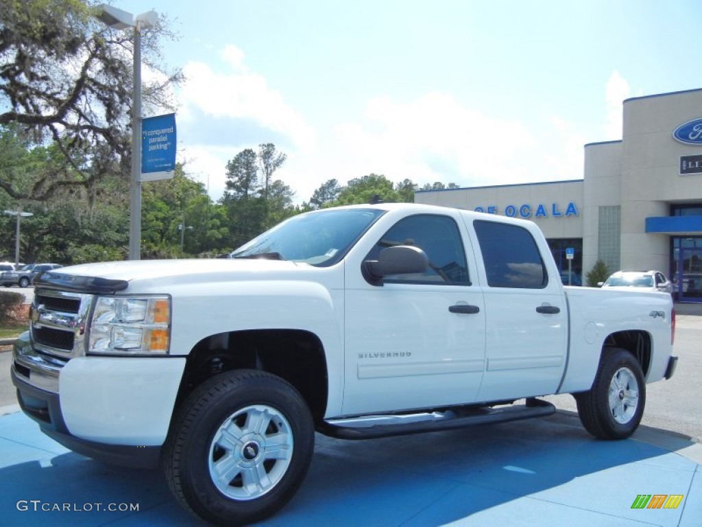 2010 Silverado 1500 LS Crew Cab 4x4 - Summit White / Dark Titanium photo #1