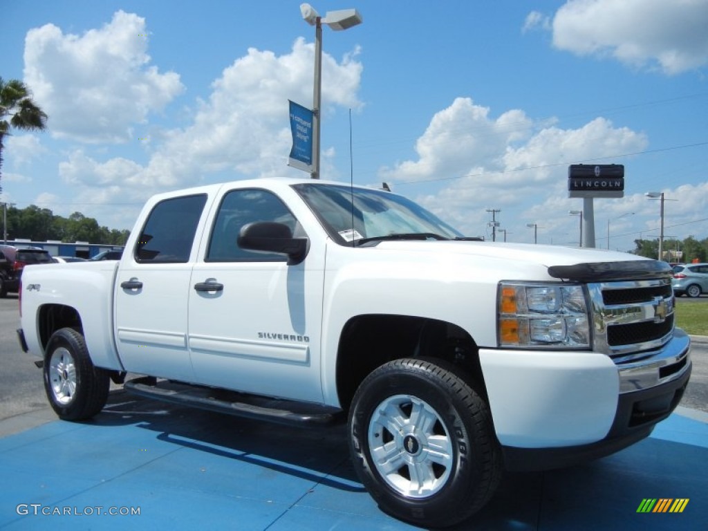 2010 Silverado 1500 LS Crew Cab 4x4 - Summit White / Dark Titanium photo #8